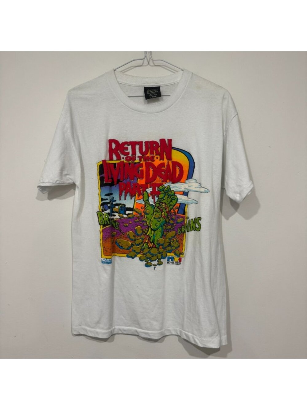 Vintage 1980s Return of the Living Dead 2 Horror Movie Promo T-shirt MTI L